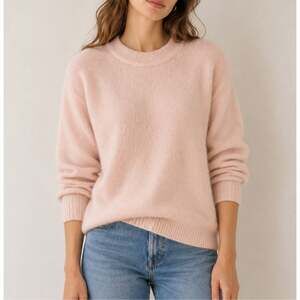 Vince Blush Pink Alpaca Mohair Wool Blend Crewneck Sweater Ballet Cottage XS